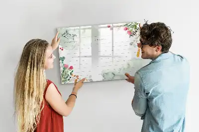 Magnetic glass dry erase board Recipe spot design