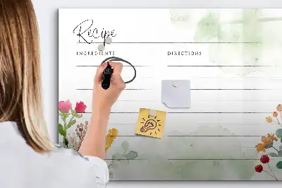 Magnetic marker board recipe spot