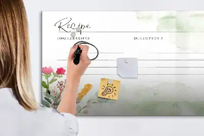 Magnetic marker board recipe spot