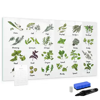 Magnetic marker board tree species theme