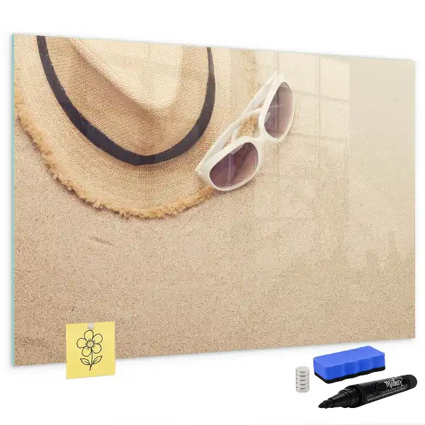 Magnetic glass dry erase board summer collection