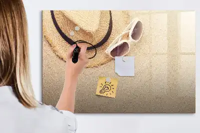 Magnetic glass dry erase board summer collection