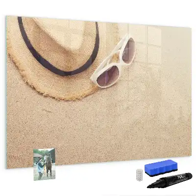 Magnetic glass dry erase board summer collection