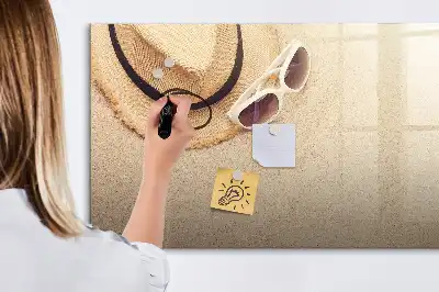 Magnetic glass dry erase board summer collection