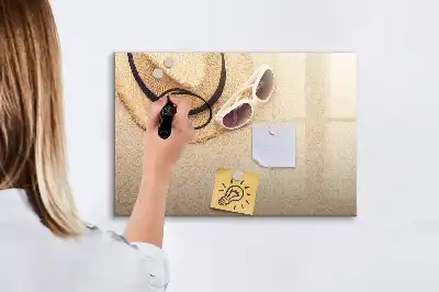 Magnetic glass dry erase board summer collection