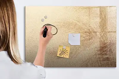 Magnetic marker board with abstract leaves print