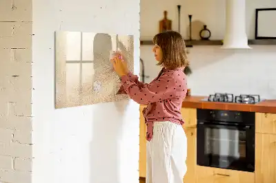 Magnetic marker board with abstract leaves print