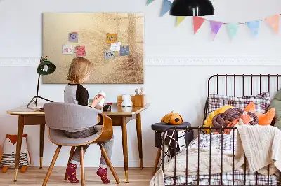 Magnetic marker board with abstract leaves print