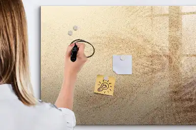 Magnetic marker board with abstract leaves print
