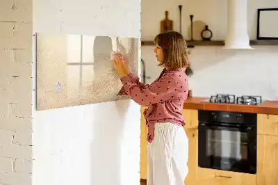 Magnetic marker board with abstract leaves print
