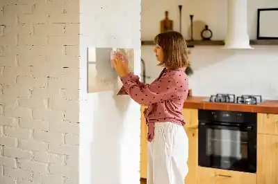 Magnetic marker board with abstract leaves print