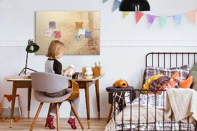 Magnetic marker board with abstract leaves print