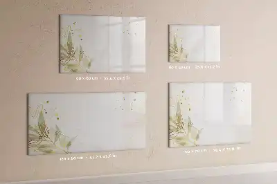 Magnetic glass dry erase board pastel abstraction design