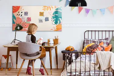 Magnetic marker board with Hawaiian plants design