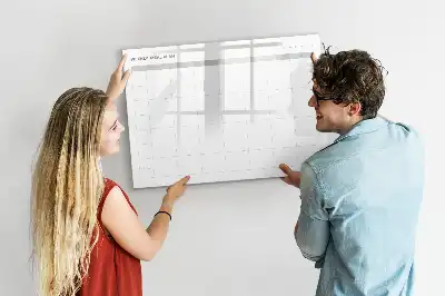 Magnetic glass dry erase board minimalist menu design