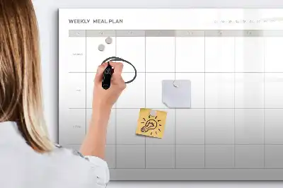 Magnetic glass dry erase board minimalist menu design