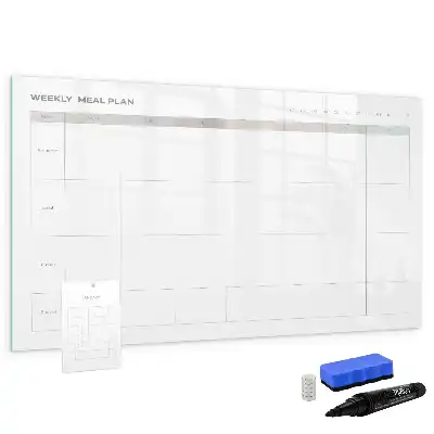 Magnetic glass dry erase board minimalist menu design