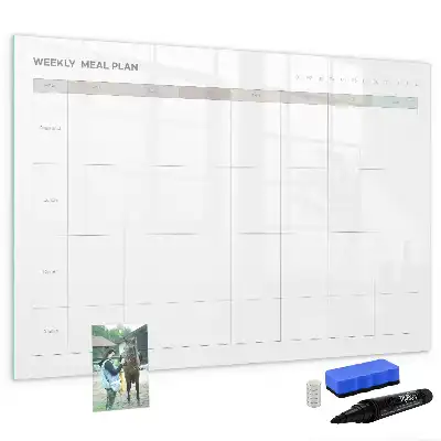 Magnetic glass dry erase board minimalist menu design