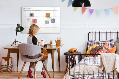Magnetic glass dry erase board minimalist menu design