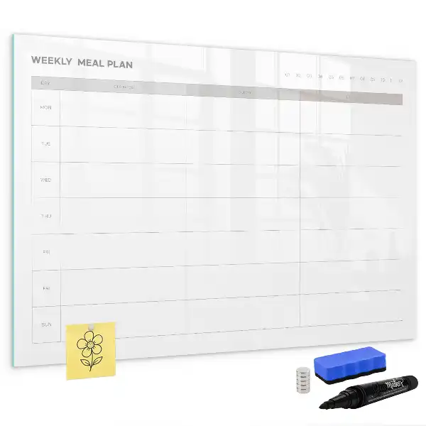 Magnetic marker board simple menu style