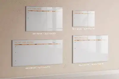 Magnetic glass dry erase board weekly meal planner
