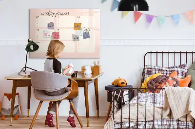 Magnetic marker board charming weekly planner