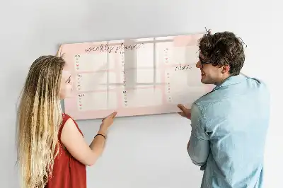 Magnetic marker board charming weekly planner