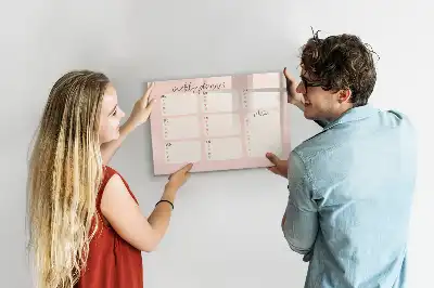 Magnetic marker board charming weekly planner