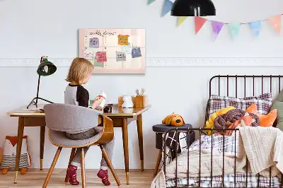 Magnetic marker board charming weekly planner
