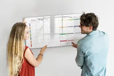 Magnetic marker board weekly menu design