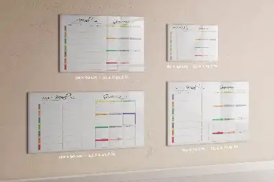 Magnetic marker board weekly menu design