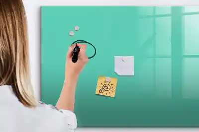 Magnetic glass dry erase board turquoise