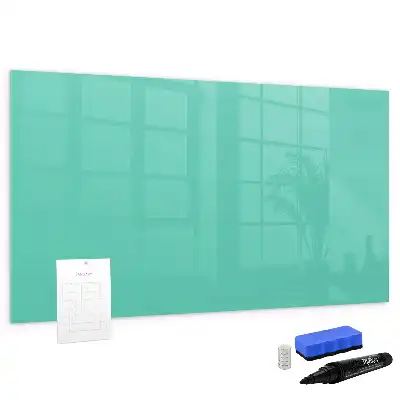 Magnetic glass dry erase board turquoise