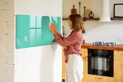 Magnetic glass dry erase board turquoise