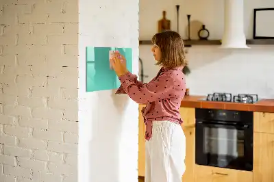 Magnetic glass dry erase board turquoise