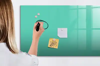 Magnetic glass dry erase board turquoise