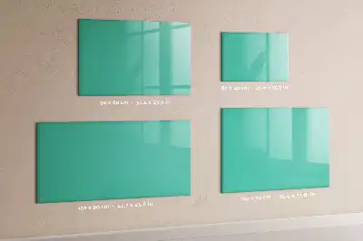 Magnetic glass dry erase board turquoise