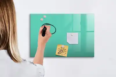 Magnetic glass dry erase board turquoise