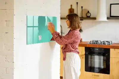 Magnetic glass dry erase board turquoise