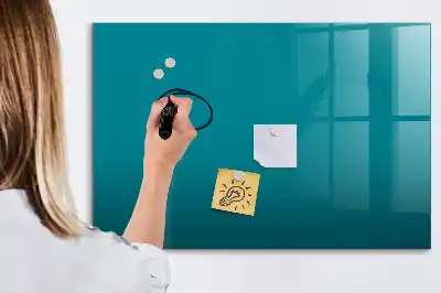 Magnetic glass dry erase board navy blue