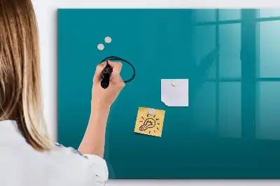 Magnetic glass dry erase board navy blue
