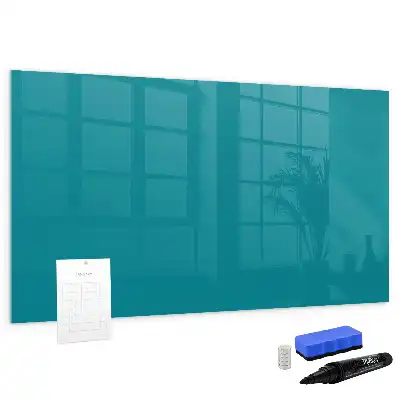 Magnetic glass dry erase board navy blue