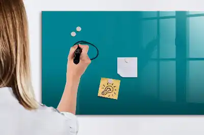 Magnetic glass dry erase board navy blue