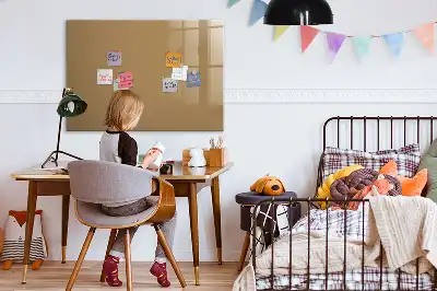 Magnetic marker board dark beige
