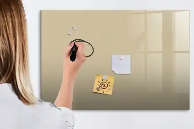 Magnetic glass dry erase board in beige