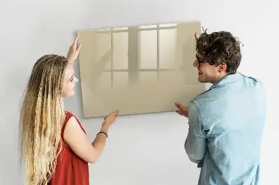 Magnetic glass dry erase board in beige