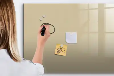 Magnetic glass dry erase board in beige