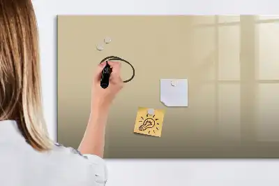 Magnetic glass dry erase board in beige