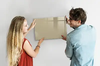 Magnetic glass dry erase board in beige