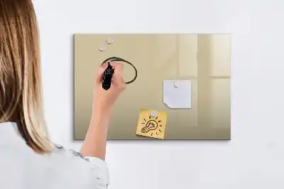 Magnetic glass dry erase board in beige